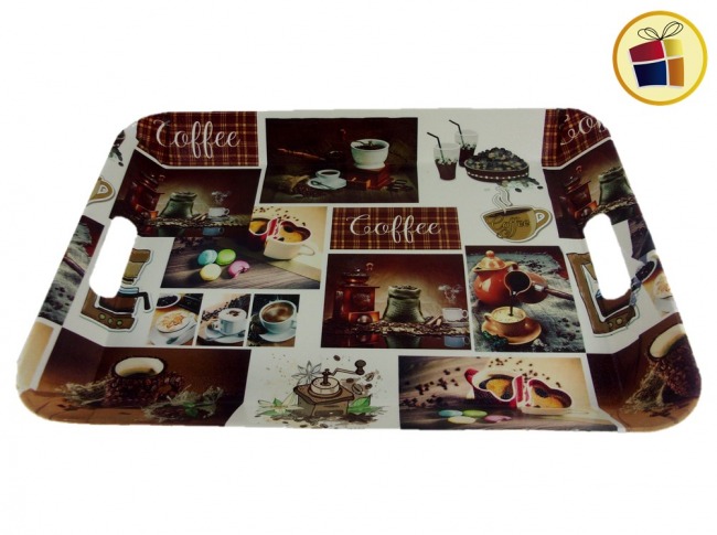 BANDEJA PLASTICA RECTANGULAR ESTAMPADA 46X32CM POKA (NS249761/497618)