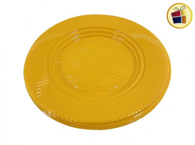 (P.R.C1.C2.F.B.RCIA)PLATO 22 AMARILLO X10 GRANDE (55657) PLASTICO SAN ANDRES