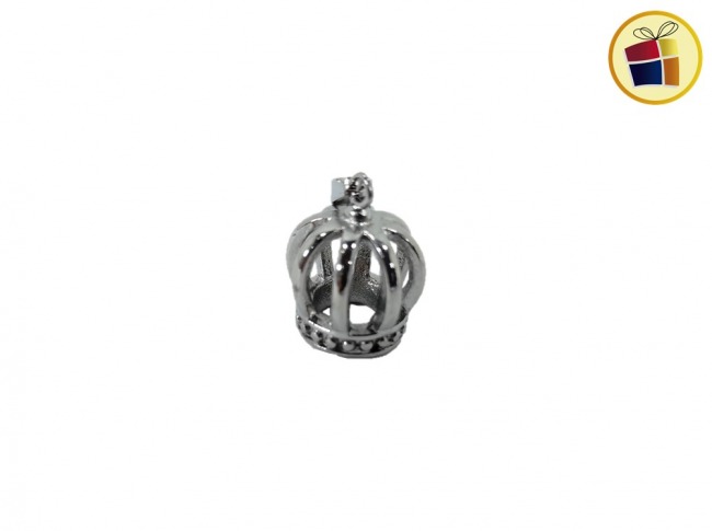 DIJE CORONA ACERO LISO/CALADO (81070/HB1392)