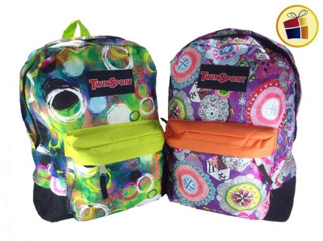 MOCHILA JUVENIL ESTAMPADA TWINSPORT (GMP6003/60037)
