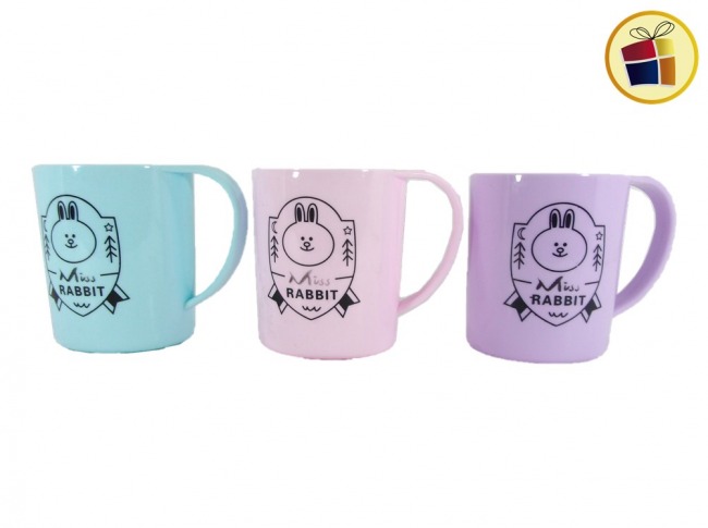 TAZA DE PLASTICO CARITA Y FRASE 10CM (302569/NS230255/230256)