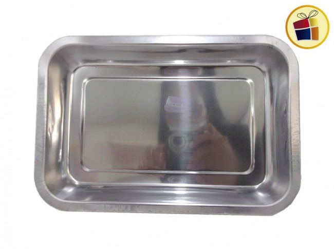 BANDEJA DE ACERO RECTANGULAR 31X21CM (031249/PP0630)