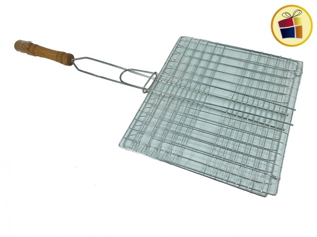 PARRILLA PARA 4 HAMBURGUESAS MANGO MADERA (BQ503/14179/JL-5418/DL0272/082715)