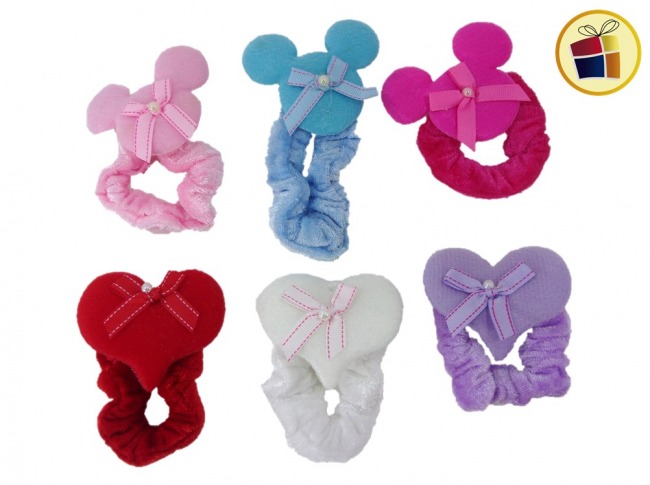 SCUNCI PELUCHE APLIQUE INFANTIL CON MOÑO (CV) (11725)