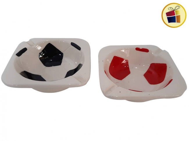 CENICERO CUADRADO DE CERAMICA DECORADO 11.5CM (D80628/420330)