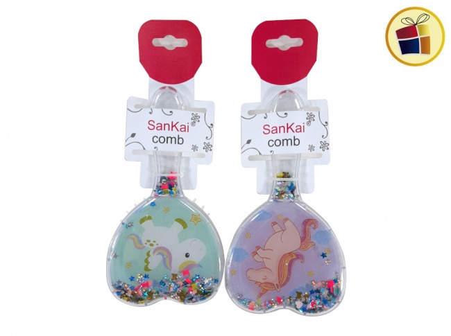 CEPILLO CABELLO ACRILICO CORAZON INFANTIL (77015/05-22-28)