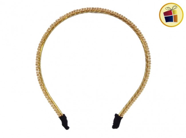 VINCHA METAL CON RELIEVE DORADA CH (15051)