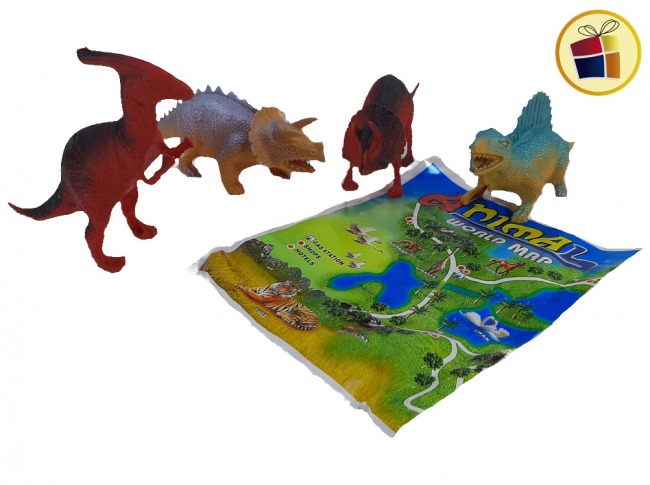 N23 SET DINOSAURIOS X4 19X20 EN BOLSA SEBIGUS (50350/089447)