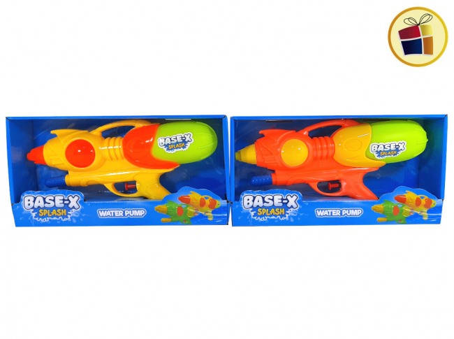 PISTOLA LANZA  AGUA CON TANQUE SURTIDO COLORES 28CM CAJA SEBIGUS (8237/240610)