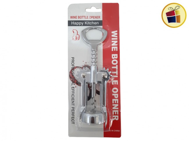 SACACORCHO ACERO CON ALETA Y DESTAPADOR FLUSS (M056-19-55/000371)