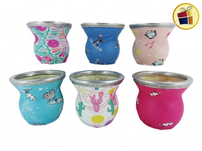 MATE VIDRIO FORRADO COPITA VIROLA METAL (063814) 