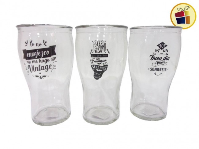 VASO VIDRIO CERVECERO PINTA CON ESTAMPA 540CC MATE FABI  (0394AL24/235408)