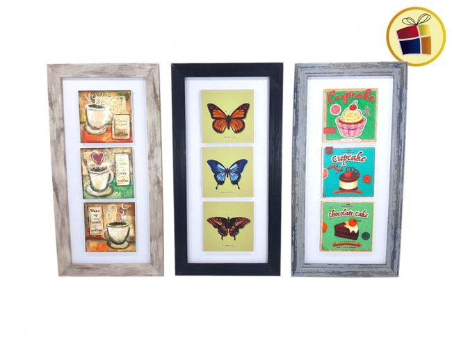 CUADRO PLASTICO SIMIL MADERA DECORADO 20X40 IDEAS (RJ1378/147197)