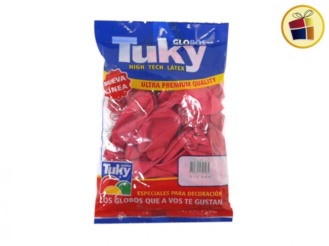 (P.VA.)GLOBO TUKY FUCSIA 12" X25UND (010385/80164/40165) DERPOL TUKY