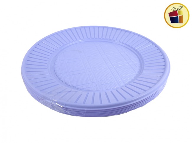 (P.G.R.C1.C2.F.B.RCIA)PLATO 17 LILA PASTEL X10 CHICO (45906) PLASTICO SAN ANDRES