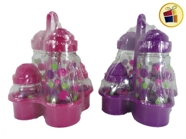 ESPECIERO DE VIDRIO DECO LUNARES X4 DAYSAL (004311/OAN31-4XS2)