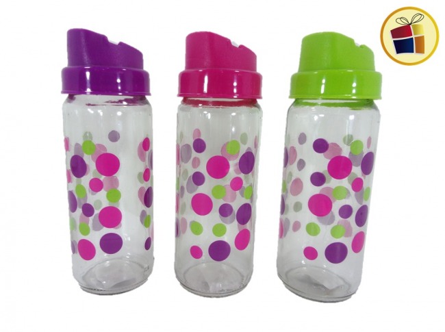 VERTEDOR DE VIDRIO 360CC LUNARES TAPA REGULABLE DAYS (004496/OAN67-RXS2)