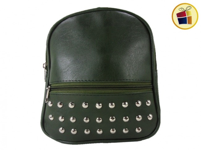 (OFERTA FINAL)MOCHILA CHICA CUERINA CON DETALLE EN BOLSILLO (958684/LH206)