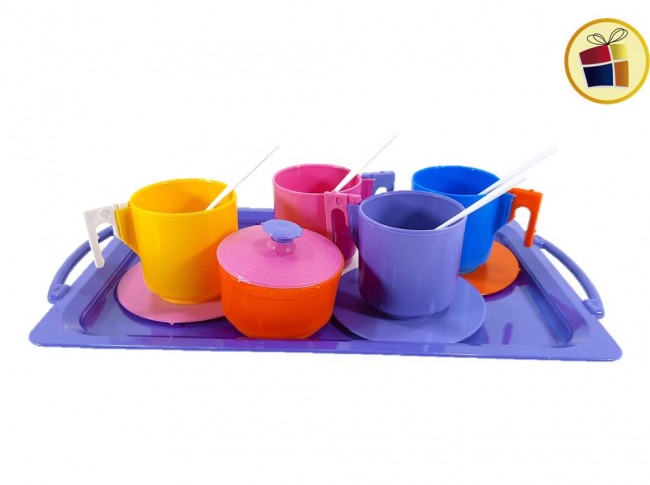 N23 SET DE CAFE CON BANDEJA (TAZA+CUCHARITA+PLATITOS+AZUCADERA) DEL GUERCIO (482552)