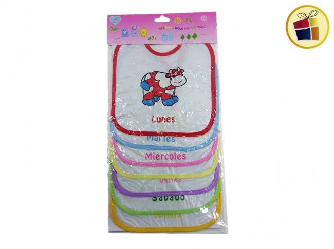 ### BABERO X7 ESTAMPADO DIAS DE LA SEMANA (343943)