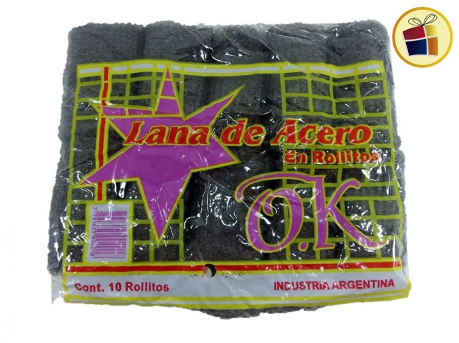 ROLLITO LANA DE ACERO OK X10 (004018)