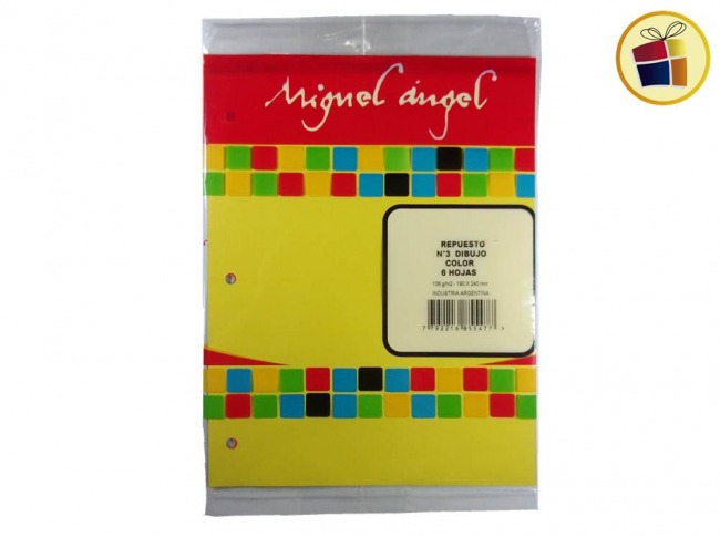 REPUESTO CANSON Nº3 COLOR X6 HJS MIGUEL ANGEL (855477)