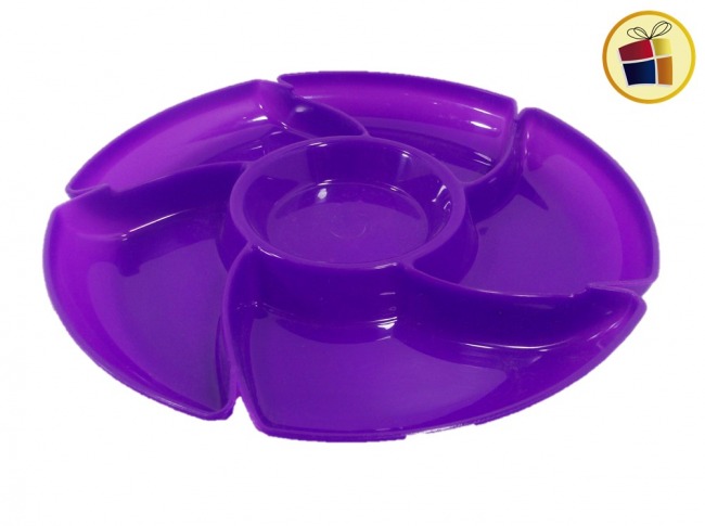 COPETINERO PLASTICO REDONDO 6 DIVISIONES TREBOL (0125/290656)