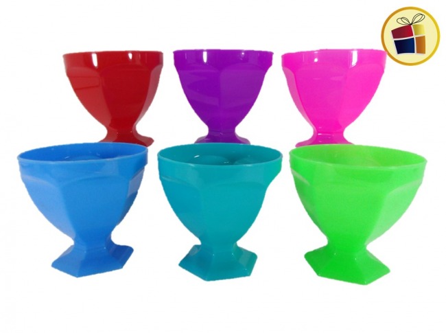 COPA PLASTICA DE POSTRE CHICA 10 X 10 CM TREBOL (0128/290724)