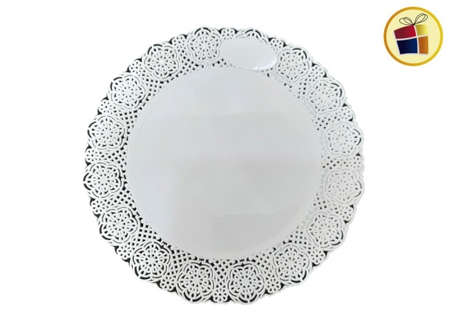 BANDEJA REDONDA 24CM CON BLONDA (1024/52403)  KOVAL PLAST