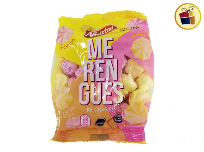 MERENGUE GRANDE COLOR X100GR (01043) LA AMISTAD 