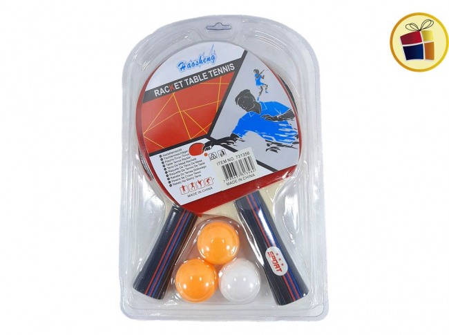 SET PING PONG 2 PALETAS + 3 PELOTAS COLOR PEN (731356/313562)