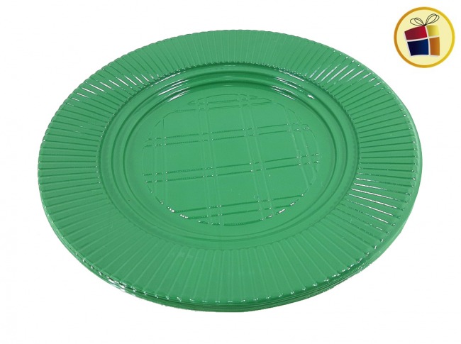 (P.R.C1.C2.F.B.RCIA)PLATO 22 VERDE FUERTE X10 GRANDE (47841) PLASTICO SAN ANDRES 