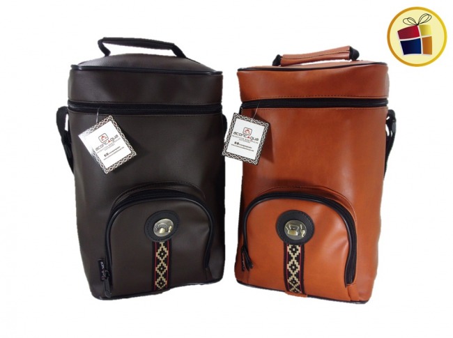 PORTA TERMO CUERINA CON APLIQUE ACONCAGUA (05603/116-121)