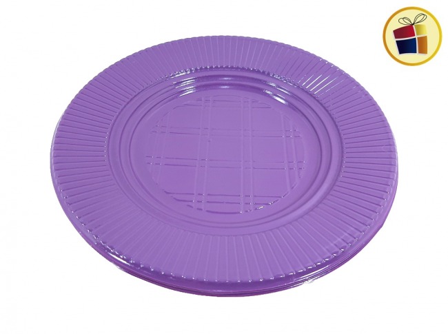 (P.R.C1.C2.F.B.RCIA)PLATO 22 LILA X10 GRANDE (40682) PLASTICO SAN ANDRES