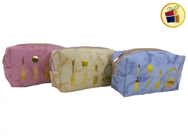PORTA COSMETICO MARMOLADO CON DIBUJOS (41539/49-123-3)
