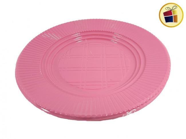 (P.R.C1.C2.F.B.RCIA)PLATO 22 ROSA X10 GRANDE (50232) PLASTICO SAN ANDRES