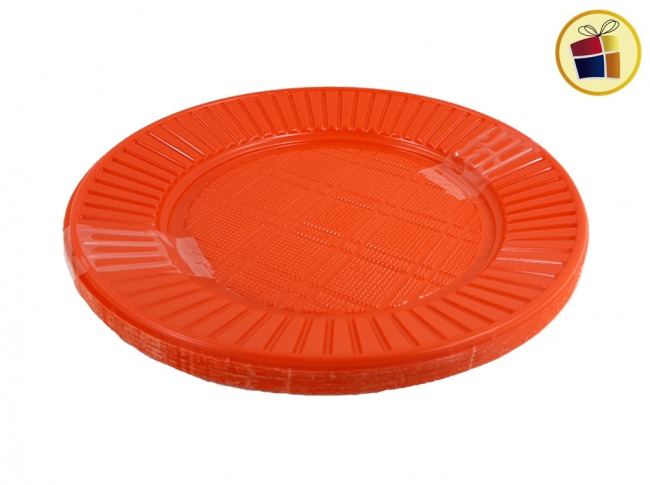 (P.G.R.C1.C2.F.B.RCIA)PLATO 17 NARANJA X10 CHICO (59798) PLASTICO SAN ANDRES 