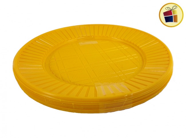 (P.G.R.C1.C2.F.B.RCIA)PLATO 17 AMARILLO X10 CHICO (78059) PLASTICO SAN ANDRES 