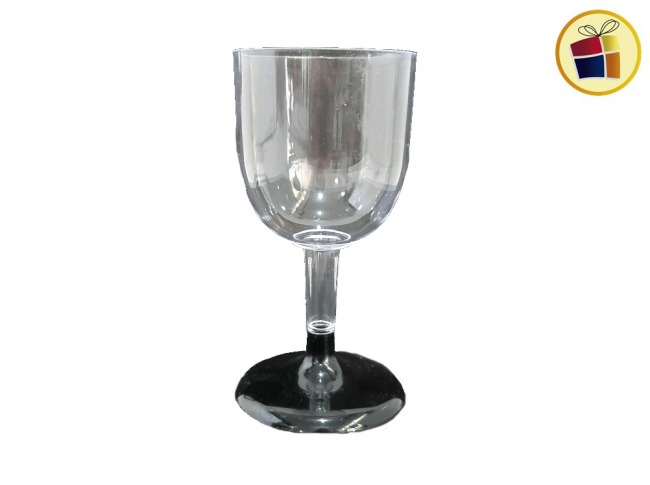 COPA DE VINO BASE  CRISTAL Y NEGRA (4020/142554) KOVAL PLAST