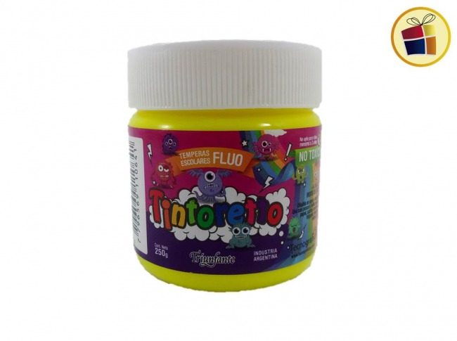 TEMPERA POTE TINTORETTO 250 GRS AMARILLO FLUO (110641)