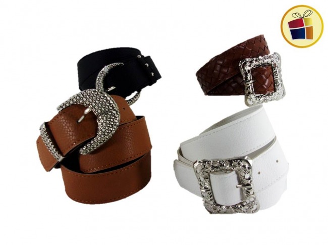 CINTO PARA DAMA HEBILLA CHICA VARIOS MODELOS (73033)