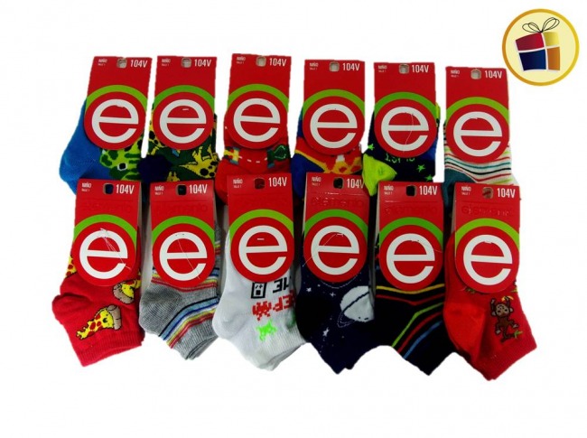 MEDIA SOQUETE PARA CHICOS ESTAMPA VARON T1 ELEMENTO (00114/104V)