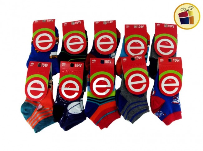 MEDIA SOQUETE PARA CHICOS ESTAMPA VARON T2 ELEMENTO (00121/104V)