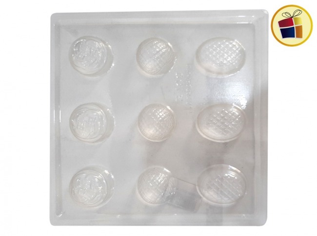 MOLDE PLACA BOMBONES REDONDO Y OVALADOS X1 (00B106/44260) TRIGGER PACK