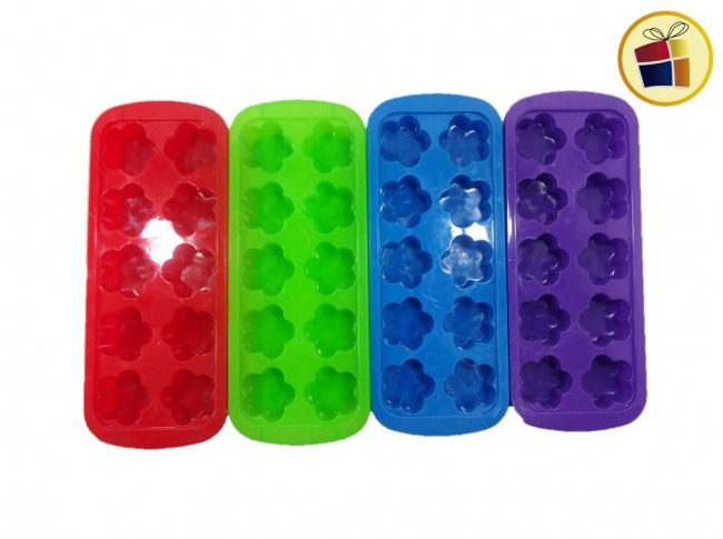 CUBETERA  PLASTICA FORMA FLOR 10 CUBITOS DIF PLAST(399/623100)