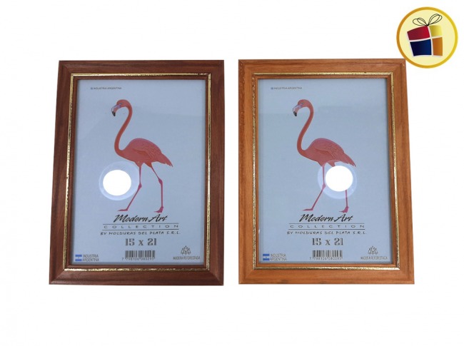 PORTA RETRATO 15X21 MARCO MADERA PARAISO  MDP (080295/6003)