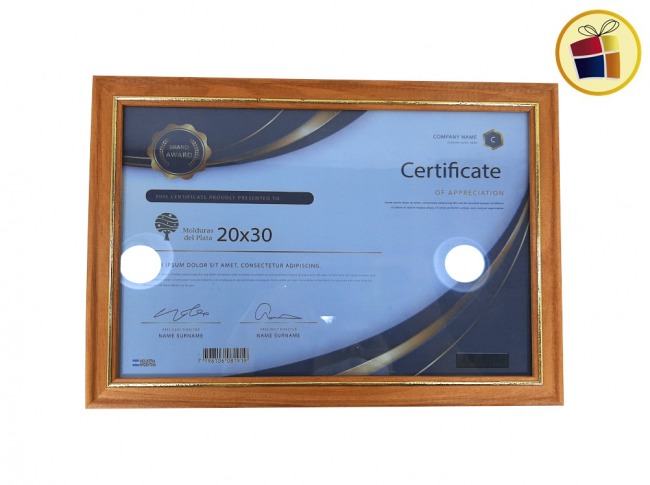 PORTA DIPLOMA 20X30 PARAISO MDP (D6012/081919)