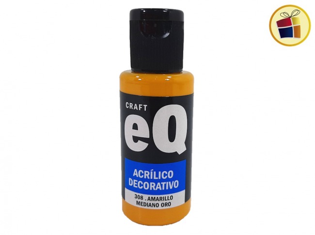 PINTURA ACRILICO DECORATIVO EQ AMARILLO MEDIANO ORO (308/008341)