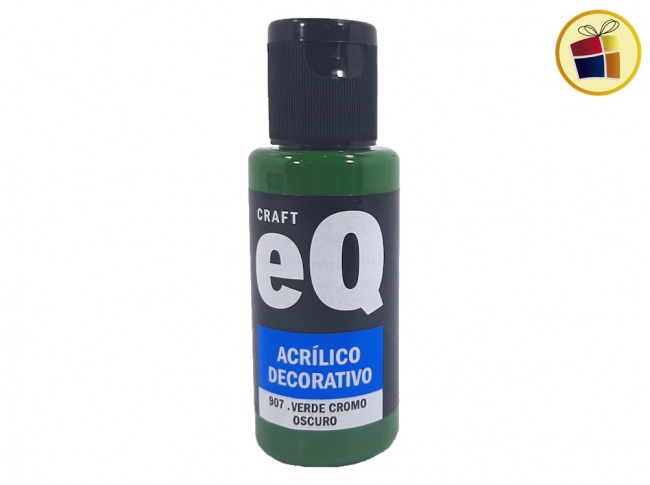 PINTURA ACRILICO DECORATIVO EQ VERDE CROMO OSCURO (907/008709)