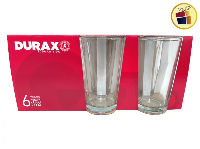 "P.R"VASO DE VIDRIO NILDA X6 DURAX (411155)